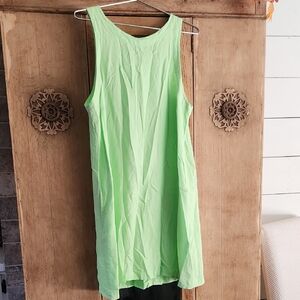 Target Light Green Linen Dress, NWOT Size L